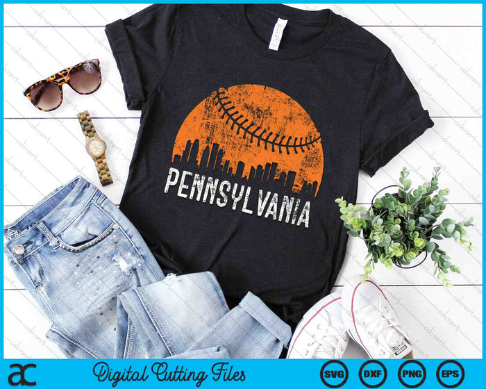 Pennsylvania Skyline Pennsylvania Baseball SVG PNG Printable Cutting Files