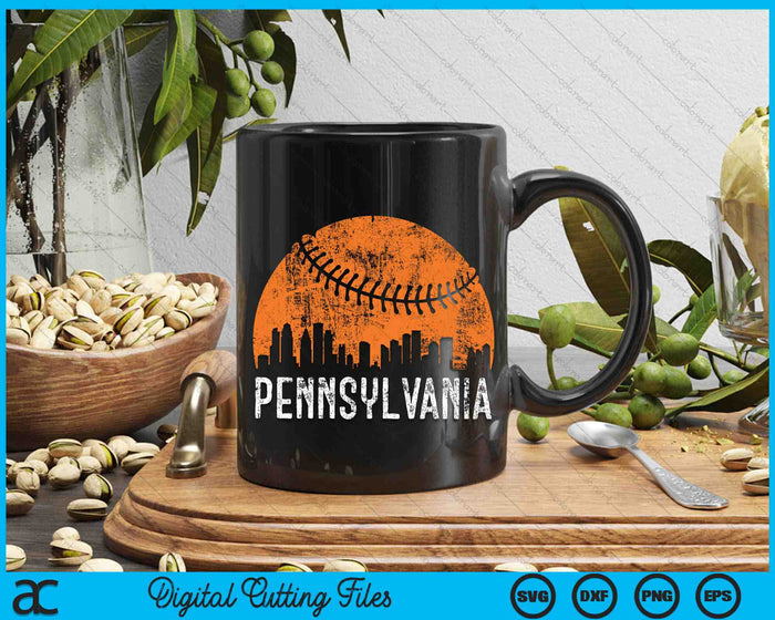 Pennsylvania Skyline Pennsylvania Baseball SVG PNG Printable Cutting Files