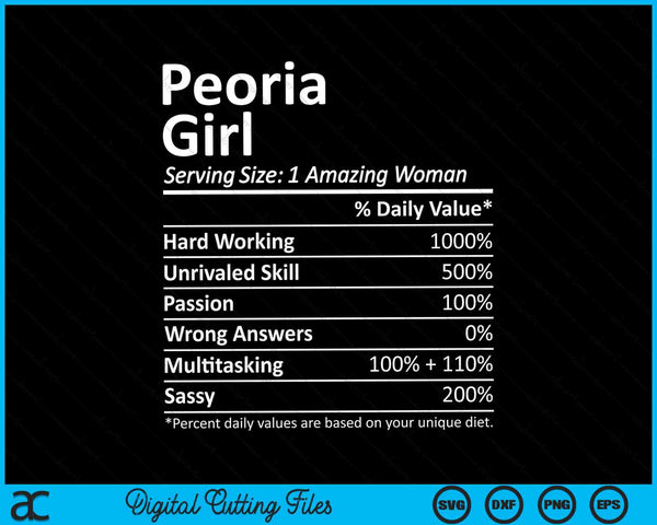 Peoria girl il Illinois city home roots SVG cut file