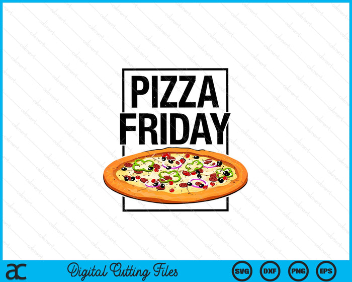Pepperoni Pizza Friday Italian Food Lover SVG PNG Digital Printable Files