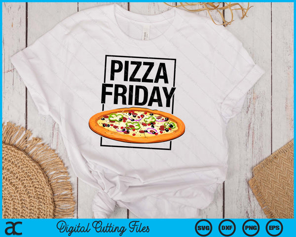 Pepperoni Pizza Friday Italian Food Lover SVG PNG Digital Printable Files