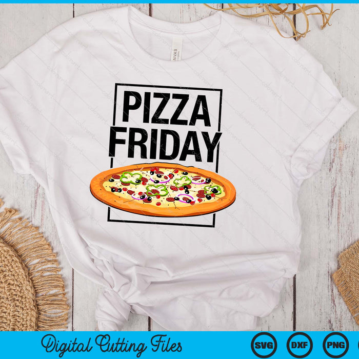 Pepperoni Pizza Friday Italian Food Lover SVG PNG Digital Printable Files