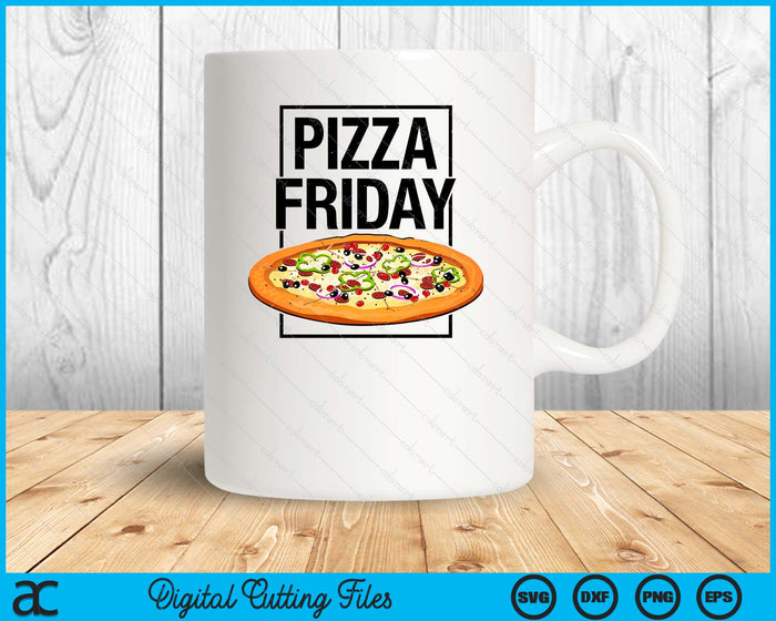 Pepperoni Pizza Friday Italian Food Lover SVG PNG Digital Printable Files