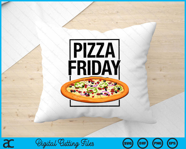Pepperoni Pizza Friday Italian Food Lover SVG PNG Digital Printable Files