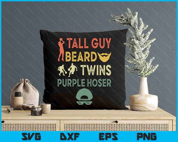 Tall Guy Beard Twins Purple Hoser SVG PNG Digital Printable Files