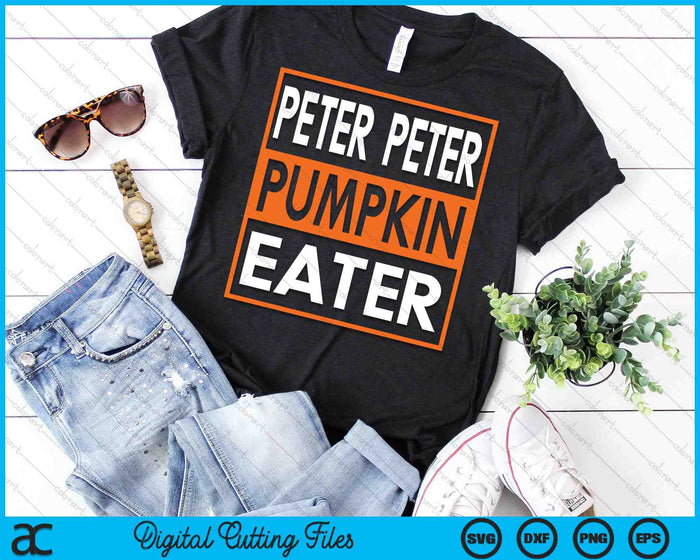 Peter Peter Pumpkin Eater a juego traje de Halloween SVG PNG archivos de corte digital