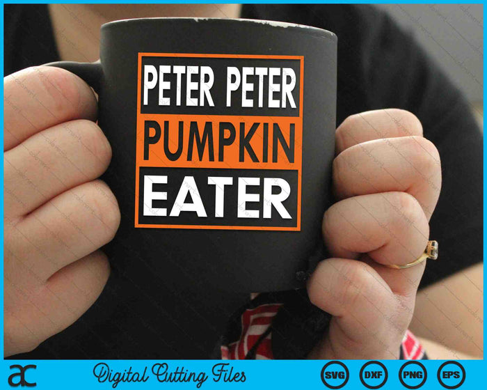 Peter Peter Pumpkin Eater a juego traje de Halloween SVG PNG archivos de corte digital