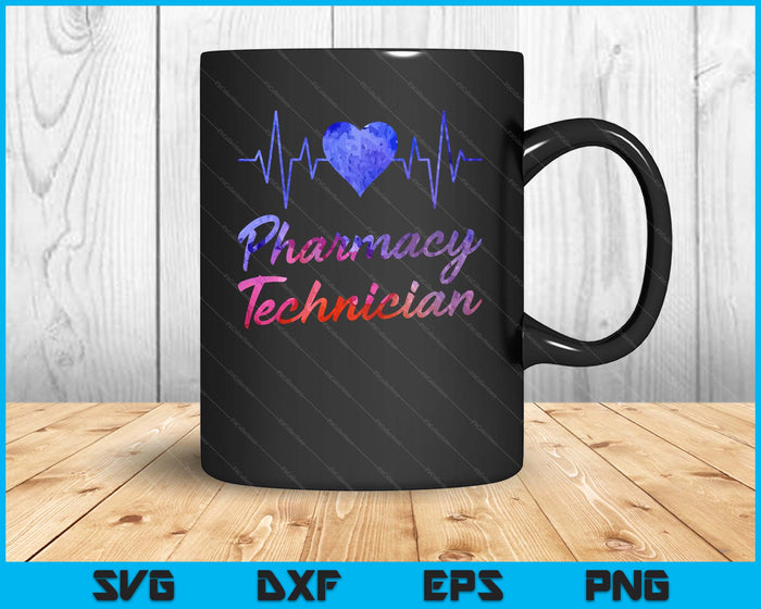 Apotheektechnicus Heartbeat Pharma Tech SVG PNG digitale afdrukbare bestanden