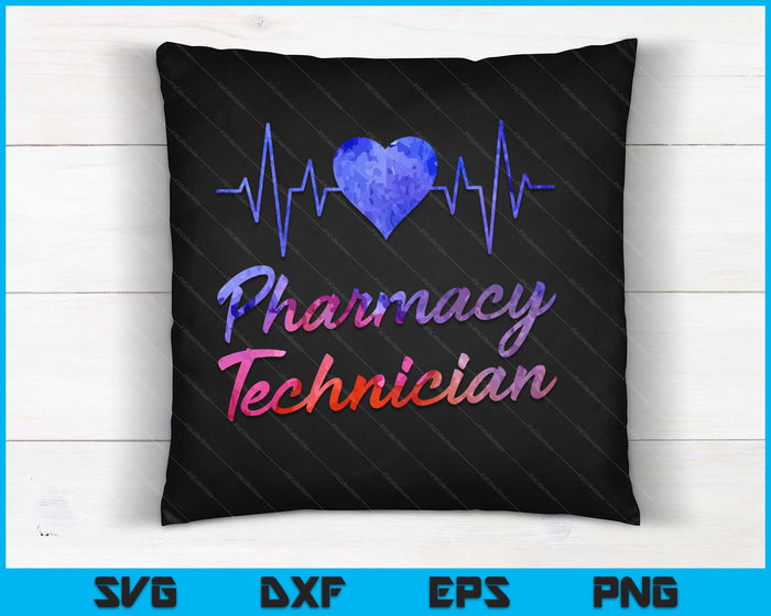 Apotheektechnicus Heartbeat Pharma Tech SVG PNG digitale afdrukbare bestanden