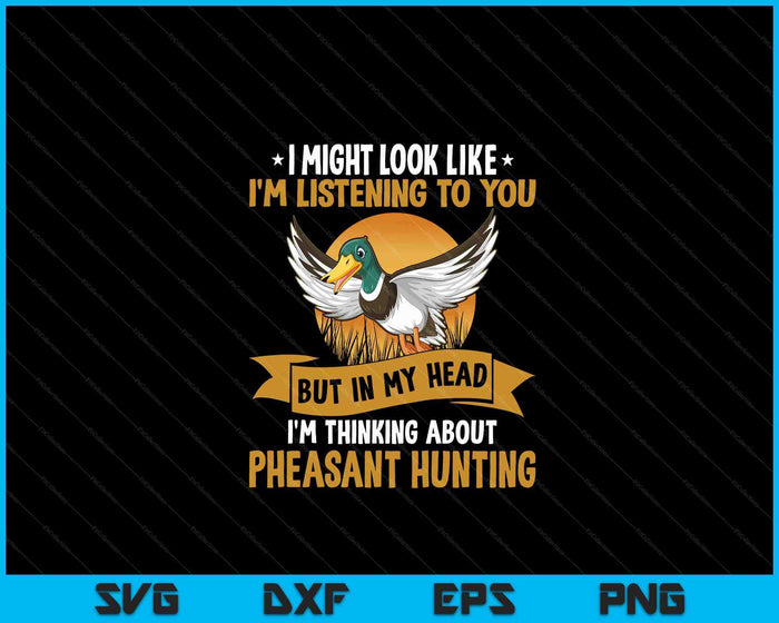 Pheasant Hunting Bird Game Activity SVG PNG Digital Cutting Files