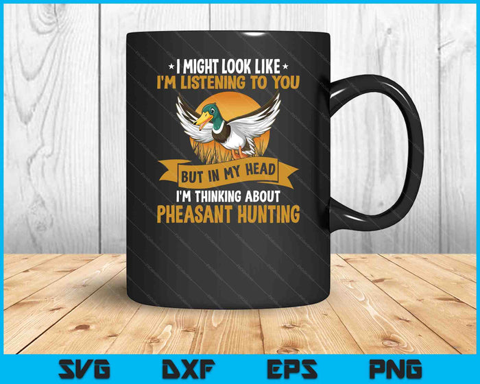 Pheasant Hunting Bird Game Activity SVG PNG Digital Cutting Files
