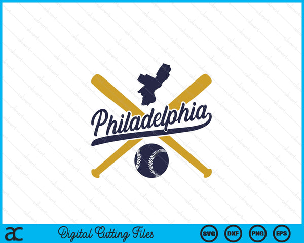 Philadelphia Baseball Vintage Wisconsin Pride Love City SVG PNG Digital Cutting Files