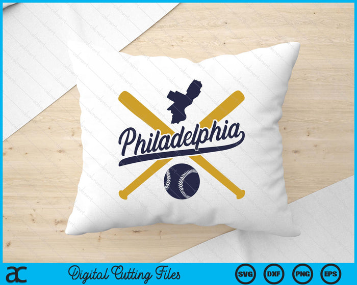 Philadelphia Baseball Vintage Wisconsin Pride Love City SVG PNG Digital Cutting Files