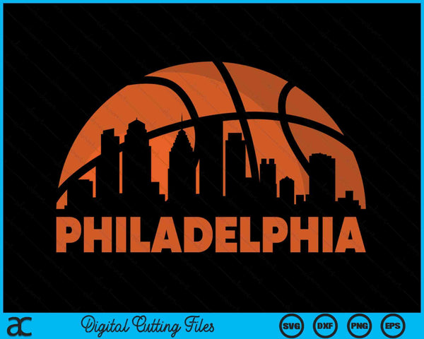 Philadelphia City Skyline Atlanta Basketball SVG PNG Digital Cutting Files