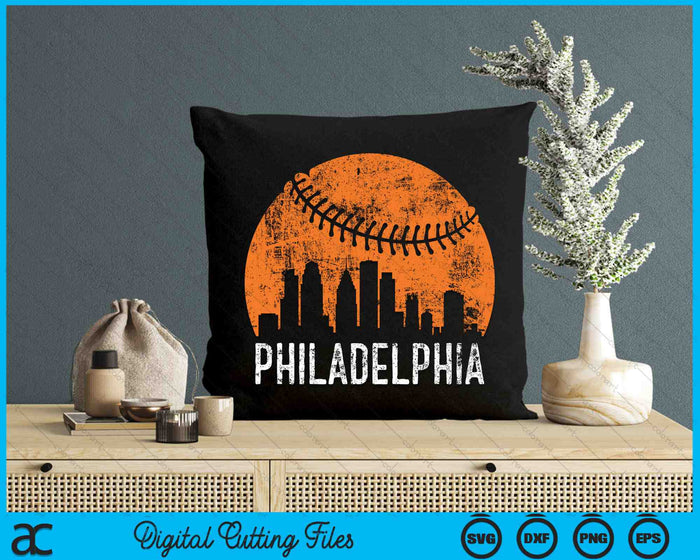 Philadelphia Skyline Philadelphia Baseball SVG PNG Digital Cutting Files