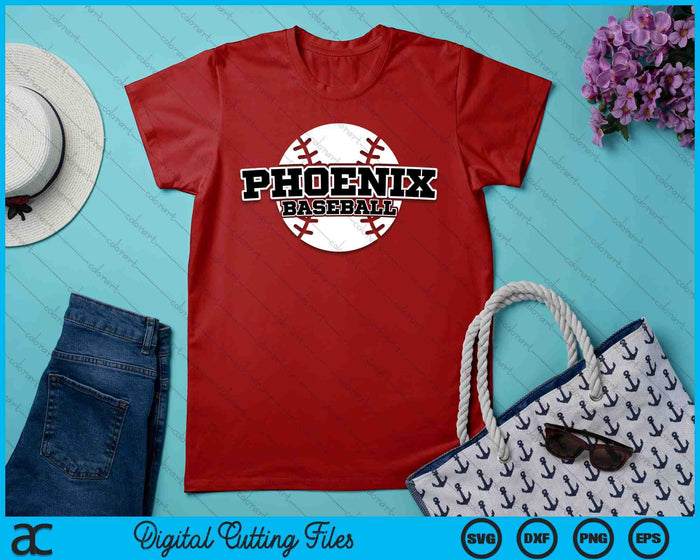 Phoenix honkbal blok lettertype SVG PNG digitale snijbestanden