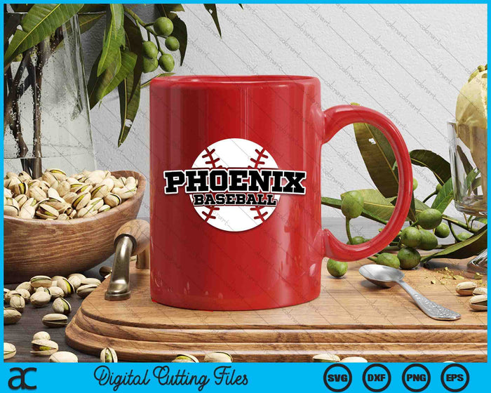 Phoenix honkbal blok lettertype SVG PNG digitale snijbestanden
