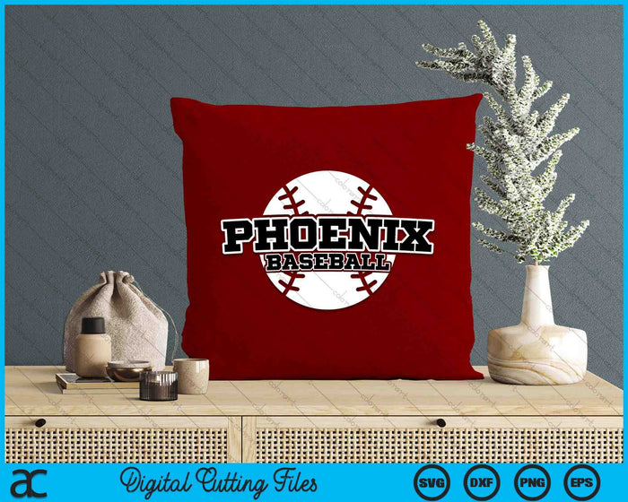 Phoenix Baseball Block Font SVG PNG Digital Cutting Files