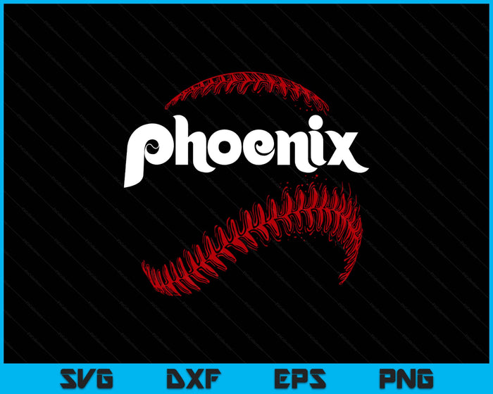 Phoenix Baseball Lovers Vintage Baseball Lovers Fans SVG PNG Digital Printable Files