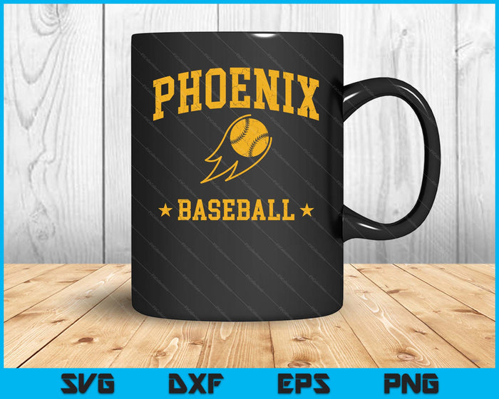 Phoenix Baseball Vintage Gameday Retro Baseball Lover SVG PNG Digital Printable Files
