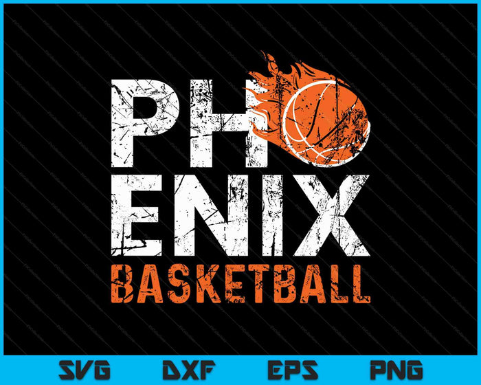 Phoenix Basketball City Arizona Fan Pride SVG PNG snijden afdrukbare bestanden