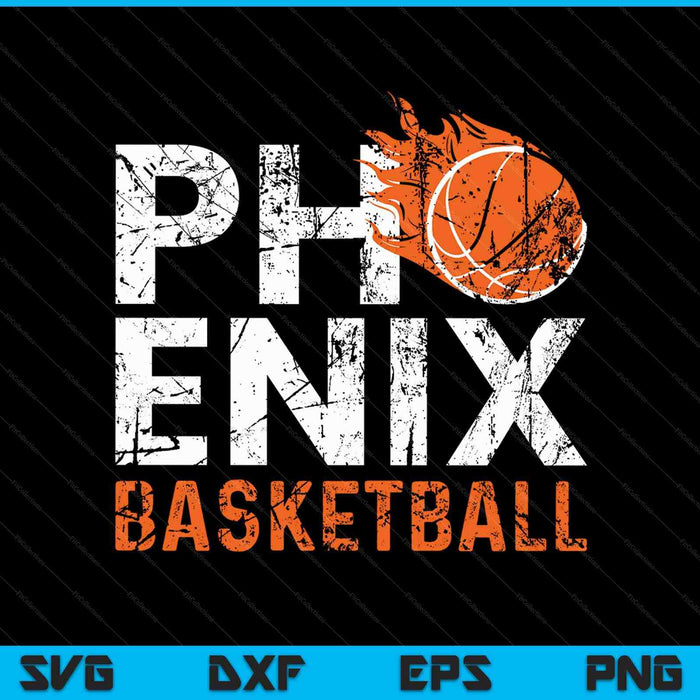 Phoenix basketball city Arizona fan pride SVG cut file