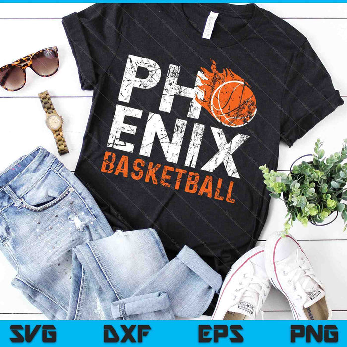 Phoenix Basketball City Arizona Fan Pride SVG PNG snijden afdrukbare bestanden