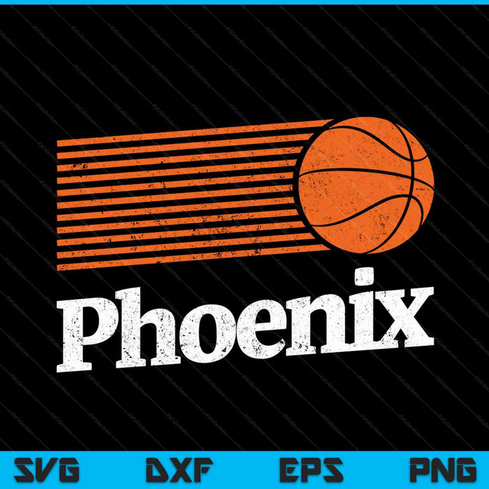 Phoenix basketball retro city Arizona state SVG cut file