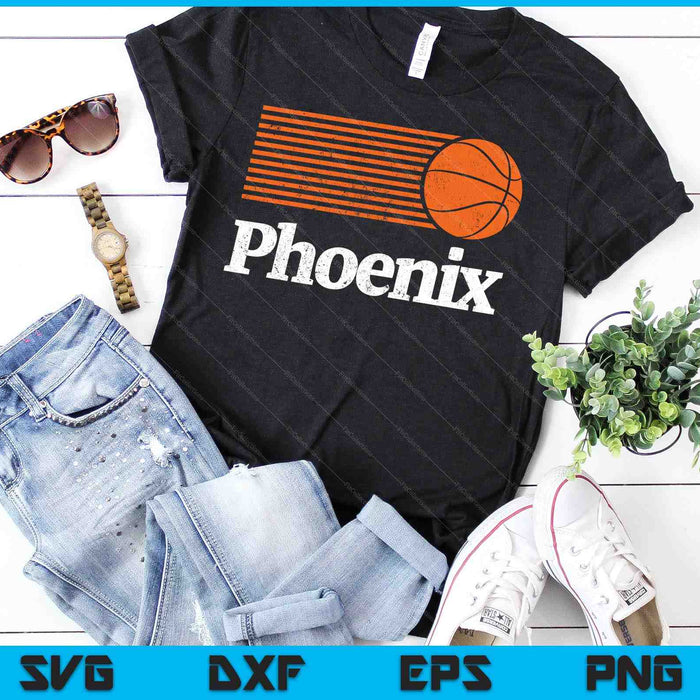 Phoenix basketbal retro stad Arizona staat SVG PNG snijden afdrukbare bestanden