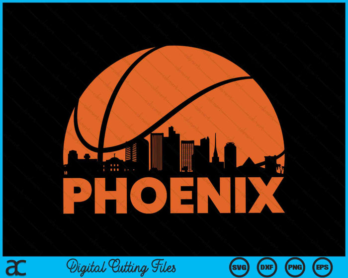 Phoenix Basketball Shirt AZ Arizona Skyline Sunset SVG PNG Digital Cutting Files