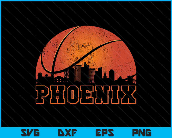 Phoenix basketbal AZ Arizona skyline zonsondergang SVG PNG snijden afdrukbare bestanden
