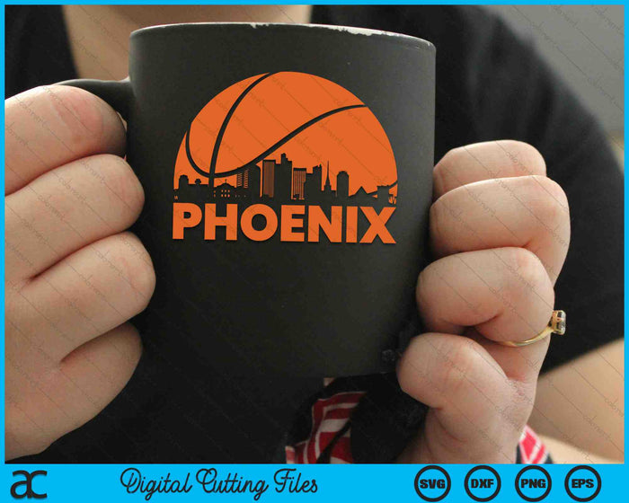 Phoenix Basketball Shirt AZ Arizona Skyline Sunset SVG PNG Digital Cutting Files