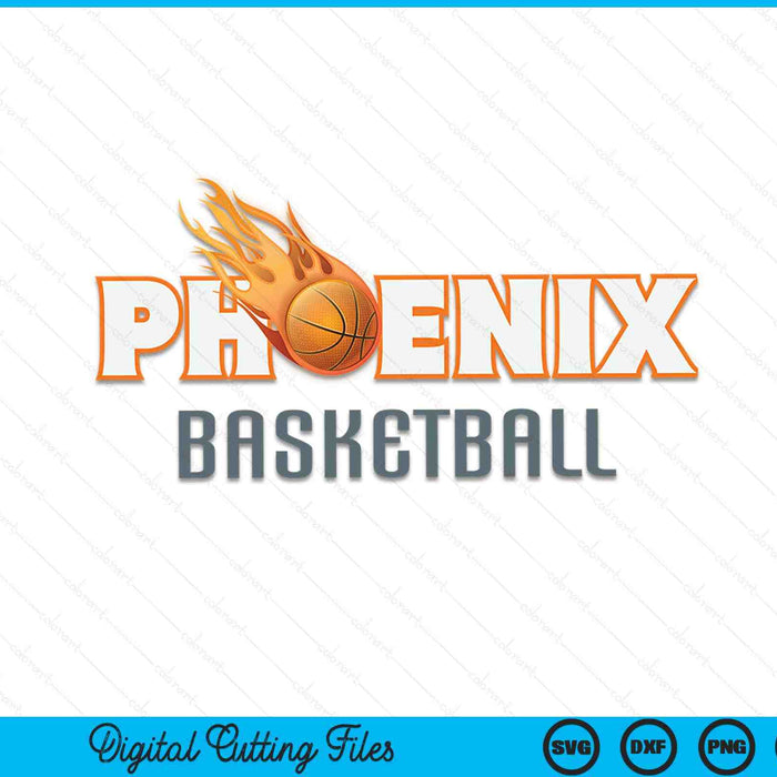 Phoenix basketball valley of the sun black SVG cut file