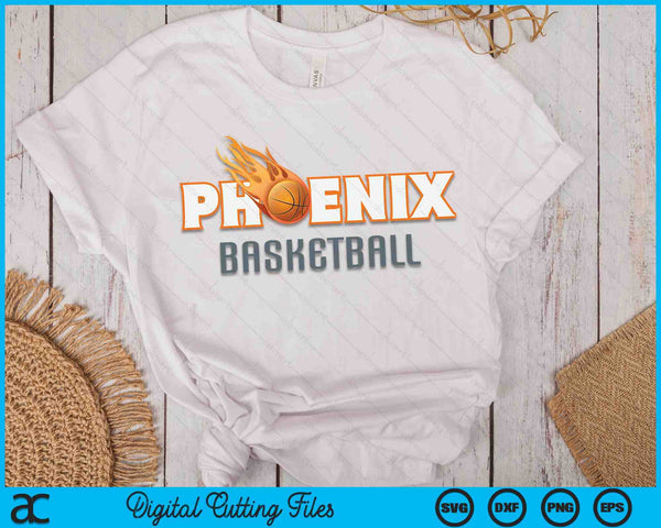Phoenix Basketball Valley of the Sun Black SVG PNG Digital Cutting Files