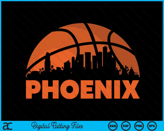 Phoenix City Skyline Phoenix Basketball SVG PNG Digital Cutting Files