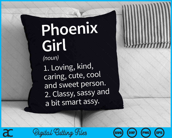 Phoenix Girl AZ Arizona Home Roots SVG PNG Archivos de corte digital