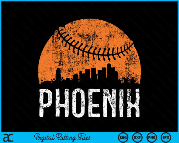 Phoenix Skyline Phoenix Baseball SVG PNG Printable Cutting Files