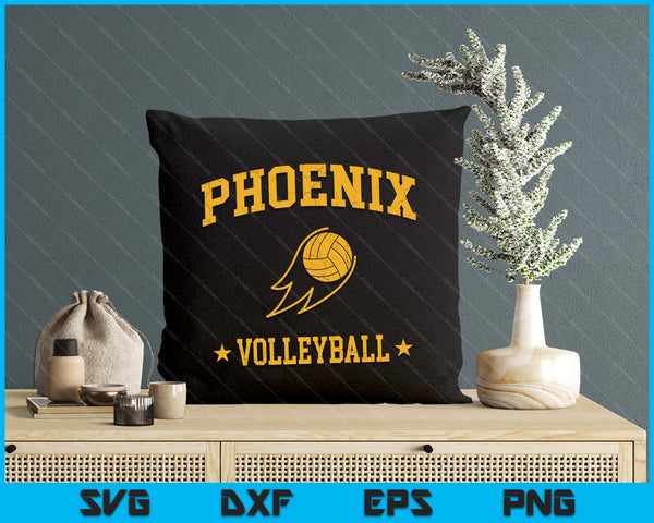 Phoenix Volleyball Vintage Gameday Retro Volleyball Lover SVG PNG Digital Printable Files