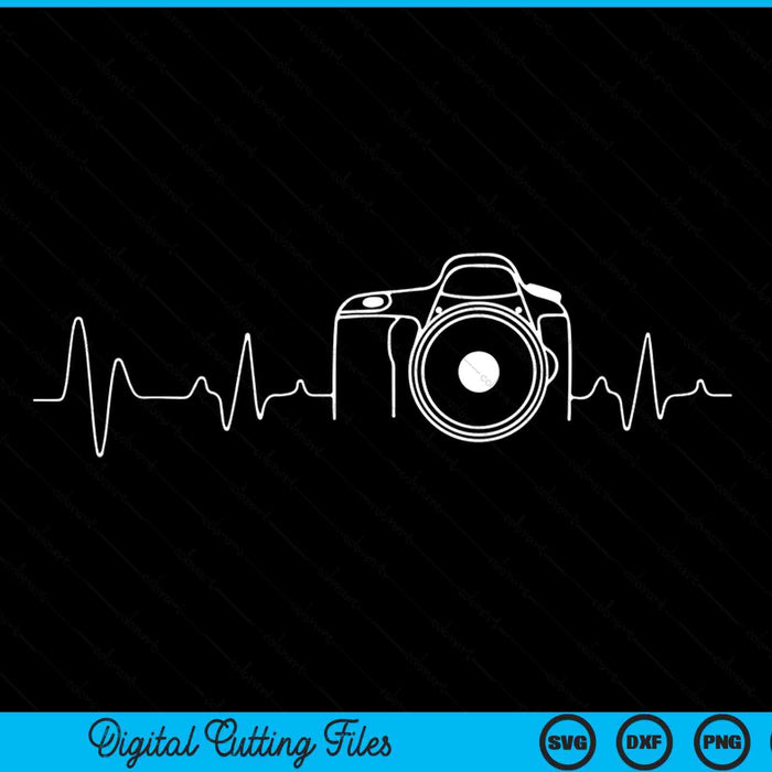Photographer idea heartbeat photography camera SVG cut file