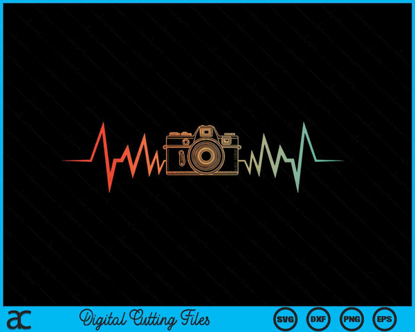 Photographer Heartbeat Photography Camera Present Idea SVG PNG Digital Printable Files