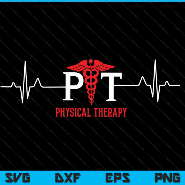 Physical therapy heartbeat for physical therapist SVG cut file