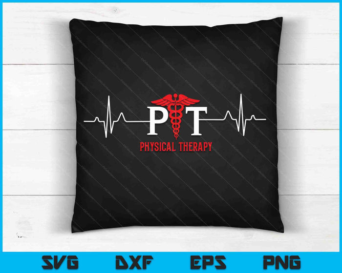 Fysiotherapie Heartbeat Shirt Cadeau voor fysiotherapeut SVG PNG digitale snijbestanden