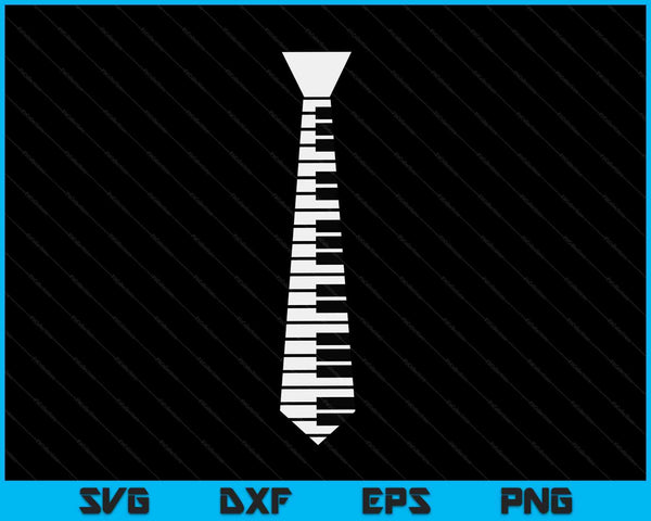 Piano nek stropdas grappige humoristische toetsenbord muziekspeler leuk cadeau SVG PNG digitale snijbestanden