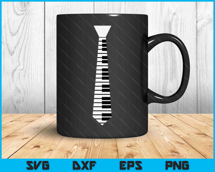 Piano nek stropdas grappige humoristische toetsenbord muziekspeler leuk cadeau SVG PNG digitale snijbestanden