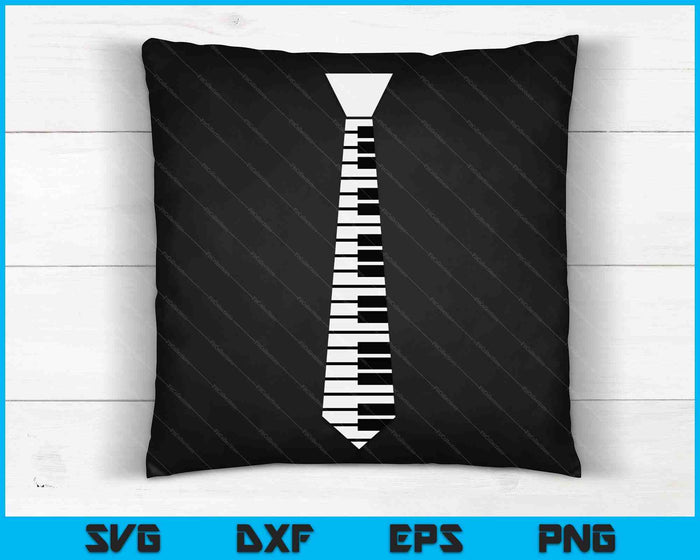 Piano nek stropdas grappige humoristische toetsenbord muziekspeler leuk cadeau SVG PNG digitale snijbestanden