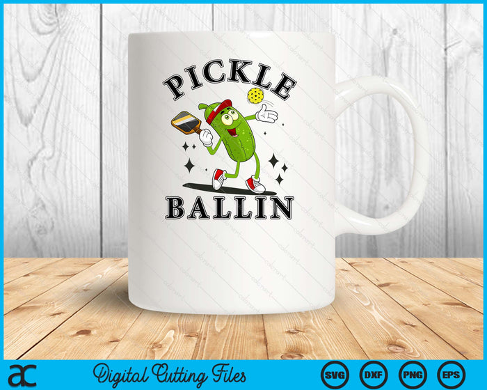 Pickle Ballin Pickleball SVG PNG Digital Printable Files