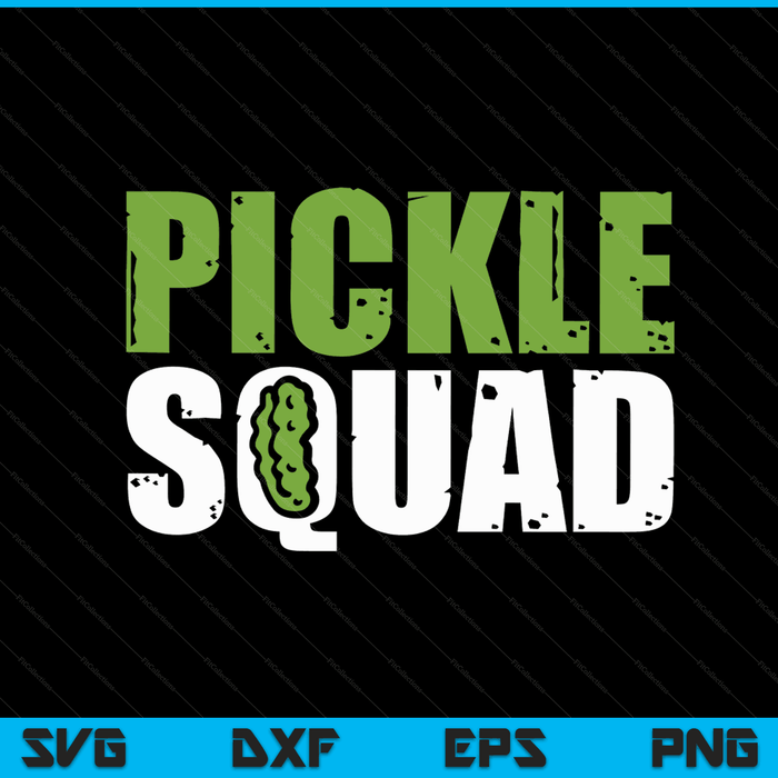 Pickle Cucumber Vegan Squad Green Grocer SVG PNG Digital Cutting Files