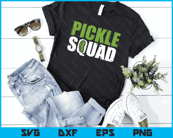 Pickle Cucumber Vegan Squad Green Grocer SVG PNG Digital Cutting Files
