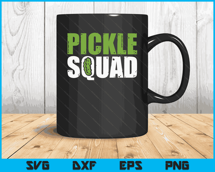 Pickle Cucumber Vegan Squad Green Grocer SVG PNG Digital Cutting Files