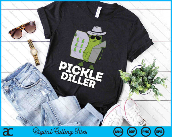 Pickle Diller Funny Dill Pickle Pun Pickle Lover Cucumber SVG PNG Digital Cutting File